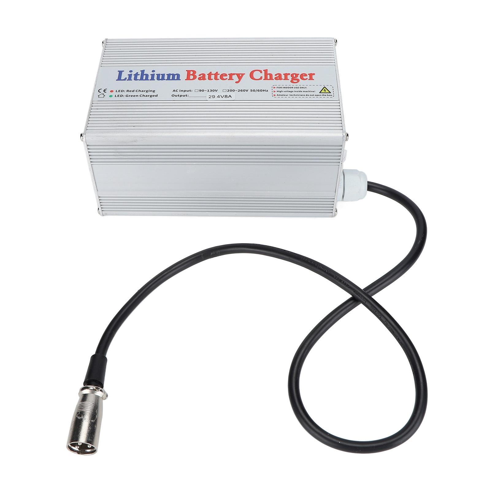 

24 В 8 А Профессиональное зарядное устройство для литиевых аккумуляторов Защита от короткого замыкания на выходе Зарядное устройство для аккумуляторов UK PLUG