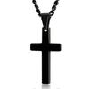 Stainless Steel Cross Pendant Men Women Chain Necklace Religious Jewelry