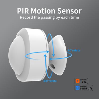 Tuya Zigbee WIFI 120° Adjustable Angle Motion Sensor Pir Infrared Human Body Movement Wireless Detector Google Home Alexa Voice