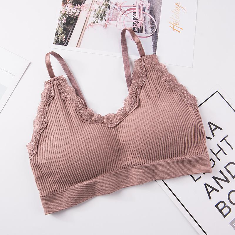 

Кружевной бесшовный спортивный бюстгальтер Four Seasons Little Bear - Женский бюстгальтер с запахом на груди и красивой спинкой на бретелях One Size