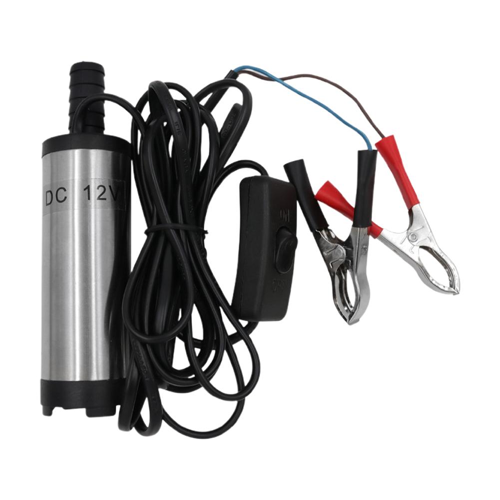 38MM Portable Mini 12V Electric For Pumping Oil Water Stainless Steel Transfer Replacement W6V9