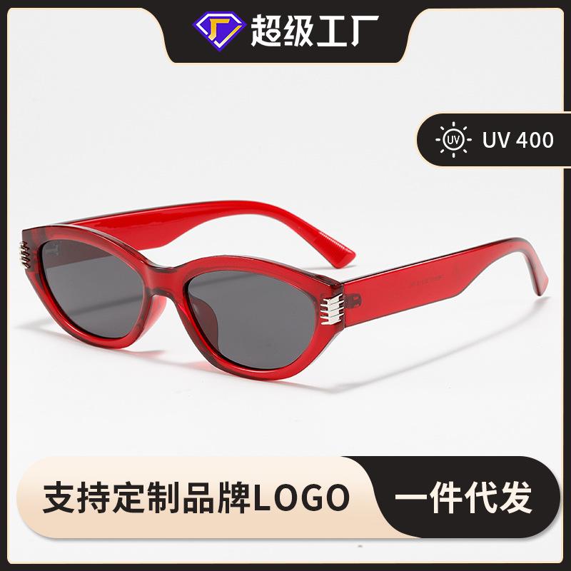 Glasses TR90Cat-eye Frame Ink Marks GM UV-protective High-end Men's Wear TAC Fashionable and Luxurious Polarized Sunglasses for Women
