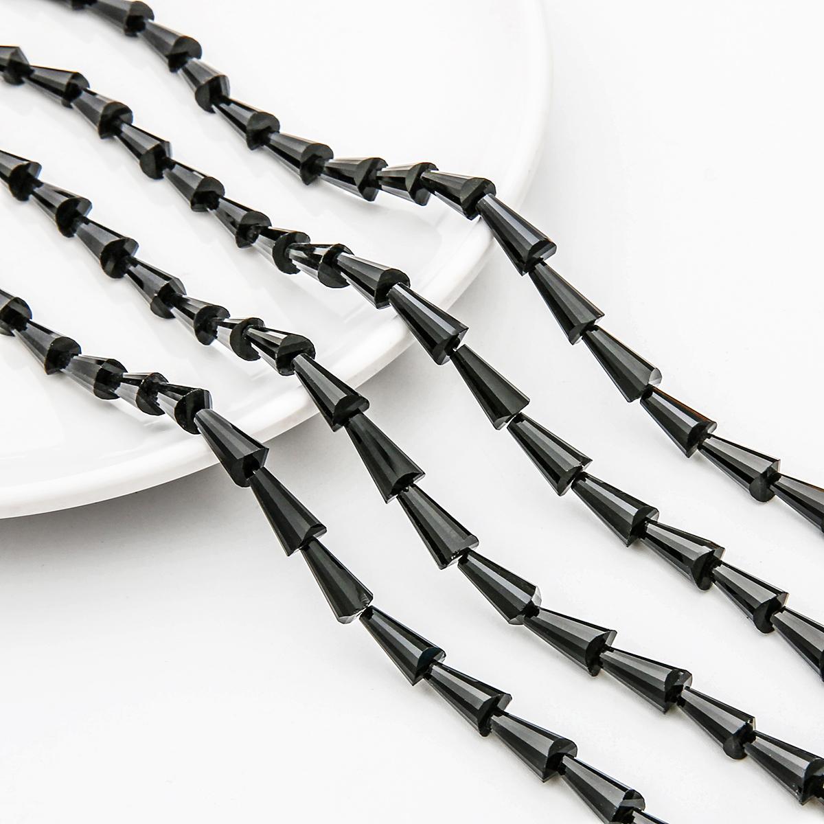 

48/68 шт., подвесные бусины в форме башни, хрустальные стеклянные бусины в виде пагоды для изготовления ювелирных изделий, аксессуары для ожерелья «сделай сам» 7x4mm 68pcs