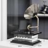 Metal Geometry Art Crystal Phonograph, Speaker, Broadcasting Machine, Model Decoration Ornament, Home Decoration Crafts