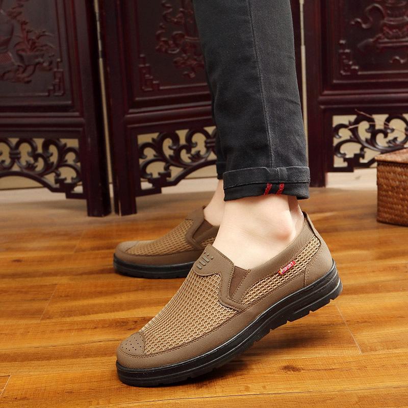 

Холщовые лоферы Слипоны Мужская повседневная обувь Лето Новинка 2024 Дышащая Модная Мягкая Плоская Обувь для Вождения UI90 44 шоколадный