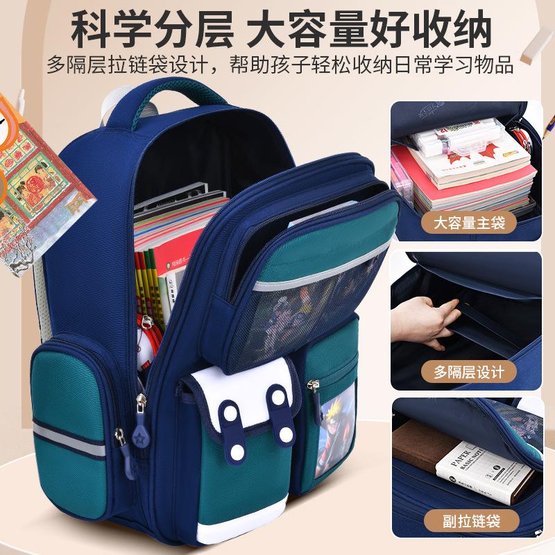 Baby new primary school schoolbag, male cartoon large-capacity children's schoolbag backpack