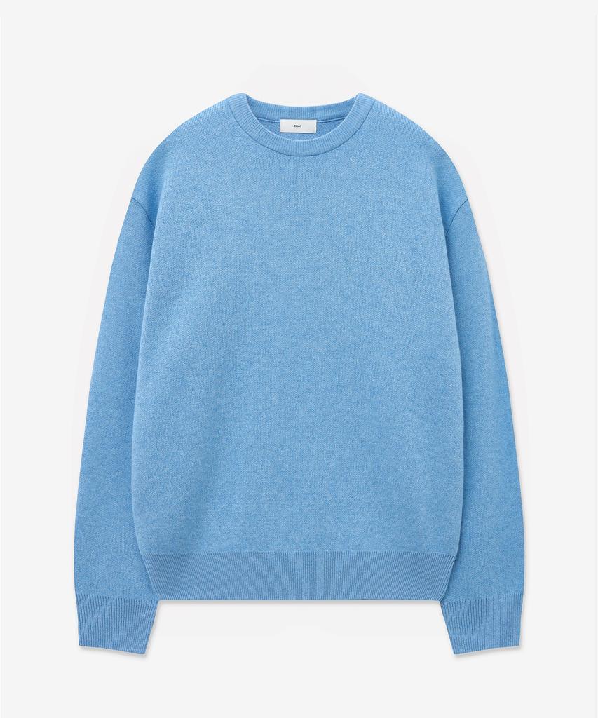 Tienjiti Wool Blended Round Neck Sweater (Melange Blue) Tnsw5F105B2