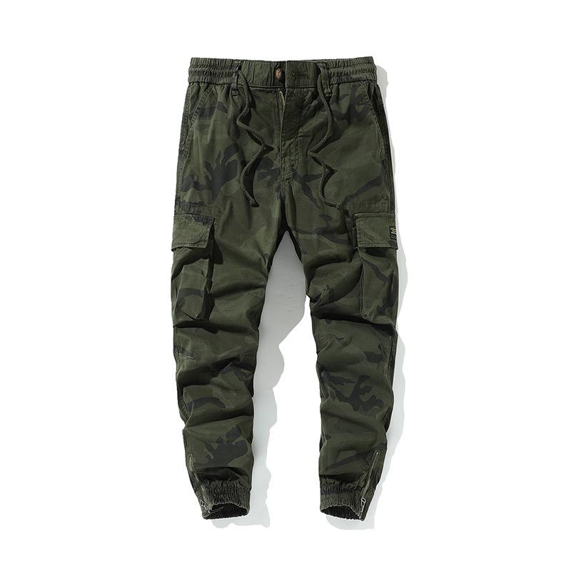 Outdoor Camouflage Casual Multi-bag Overalls Loose Functional Tactical Pants Spring and Autumn Tide Brand Pure Cotton Leggings Men's Trousers