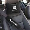 Opěrka hlavy autosedačky Auto Logo Polštářek na krk Ramenní chránič pásu pro Seat Ibiza Leon Cupra Ateca Altea Arona Tarraco Toledo Exeo