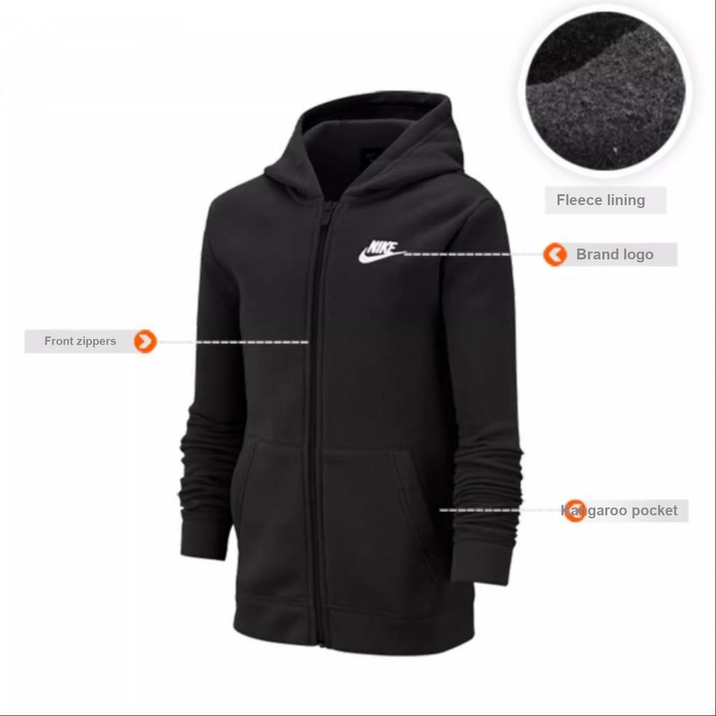 Nike Fleecefôret brodert logo avslappet sportsett barn aktivtøy svart BV3634-010