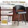 Modern Upholstered Dining Chair with Backrest and Armrests, Minimalist Restaurant Chair for Home, Kitchen, Hotel, Showroom, Mid-century Style