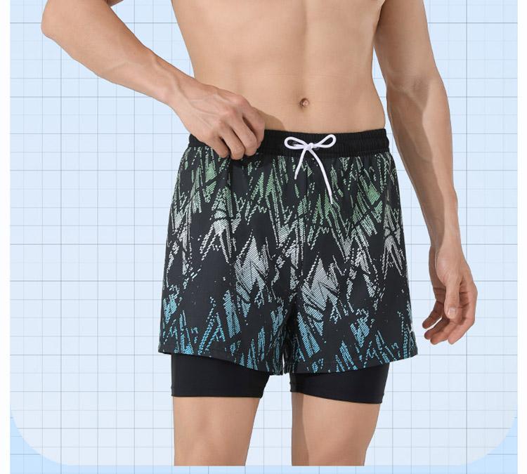 Xtep Men's Professional Sports Double Layer Swimming Shorts