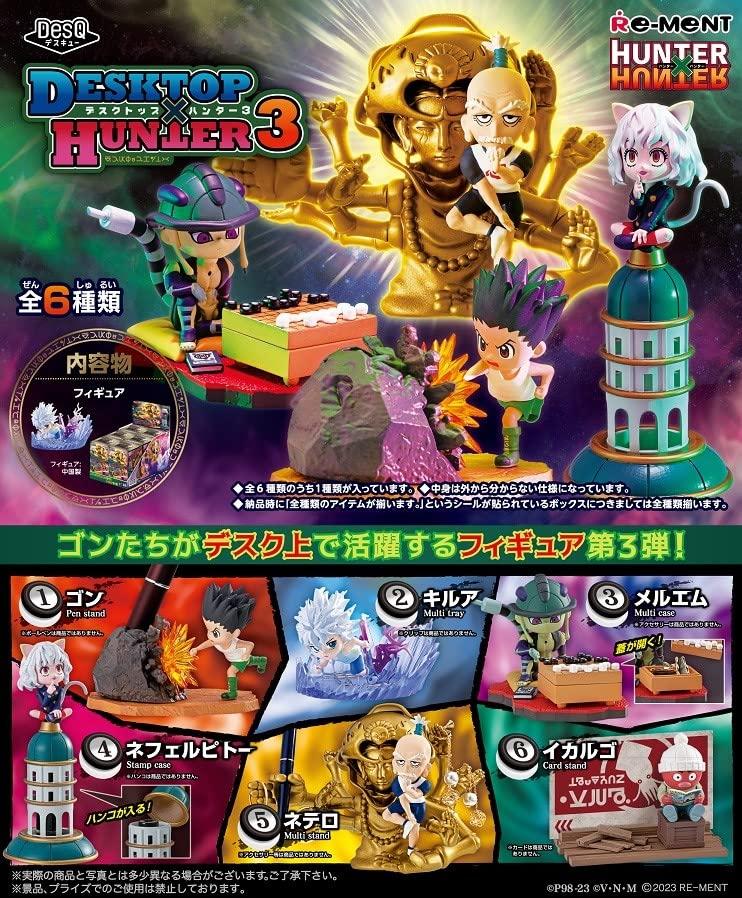 RE-MENT HUNTER×HUNTER DesQ DESKTOP HUNTER 3 BOX Product, 6 Types, 6 Pieces