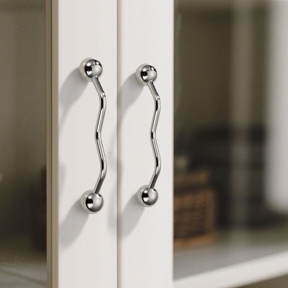 PVD Gold Brass Cabinet Handle Beautiful Light Luxury Cabinet Door Handle Solid Handle Heavy Duty Long Handle Furniture Cabinet