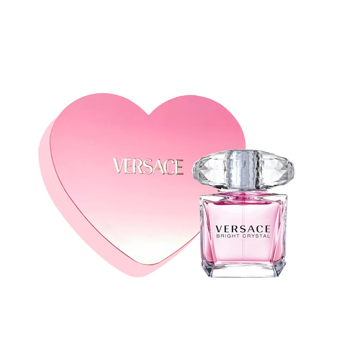 VERSACE Pink Brilliance Crystal Women s Perfume Heart Shaped Box Set Pink Diamond Floral Fruity Accord 30ml
