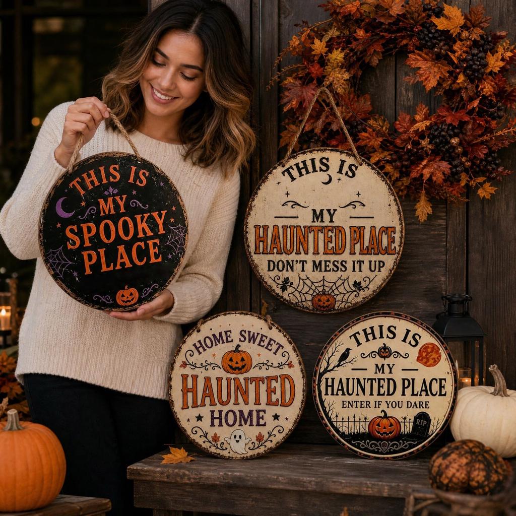 3030 Inch Happy House Halloween 2D Sign Plaque