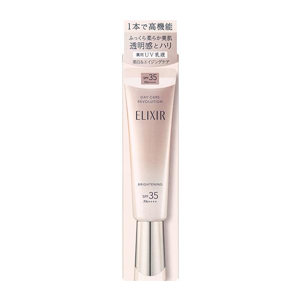 SHISEIDO ELIXIR White Day Care Revolution T+ SPF30 / PA ++++ Day Emulsion with Sun Protection, 35 Ml