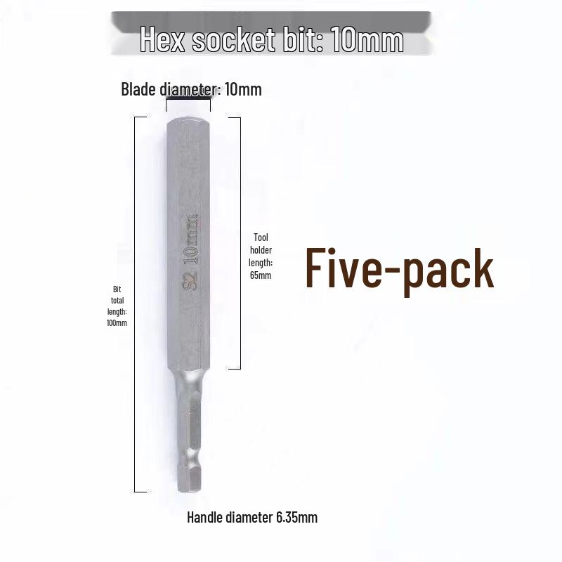 Sechskant Starke Magnetische S2 Schraubendreherbit für Handbohrmaschinen und Elektrische oder Pneumatische Schraubendreher