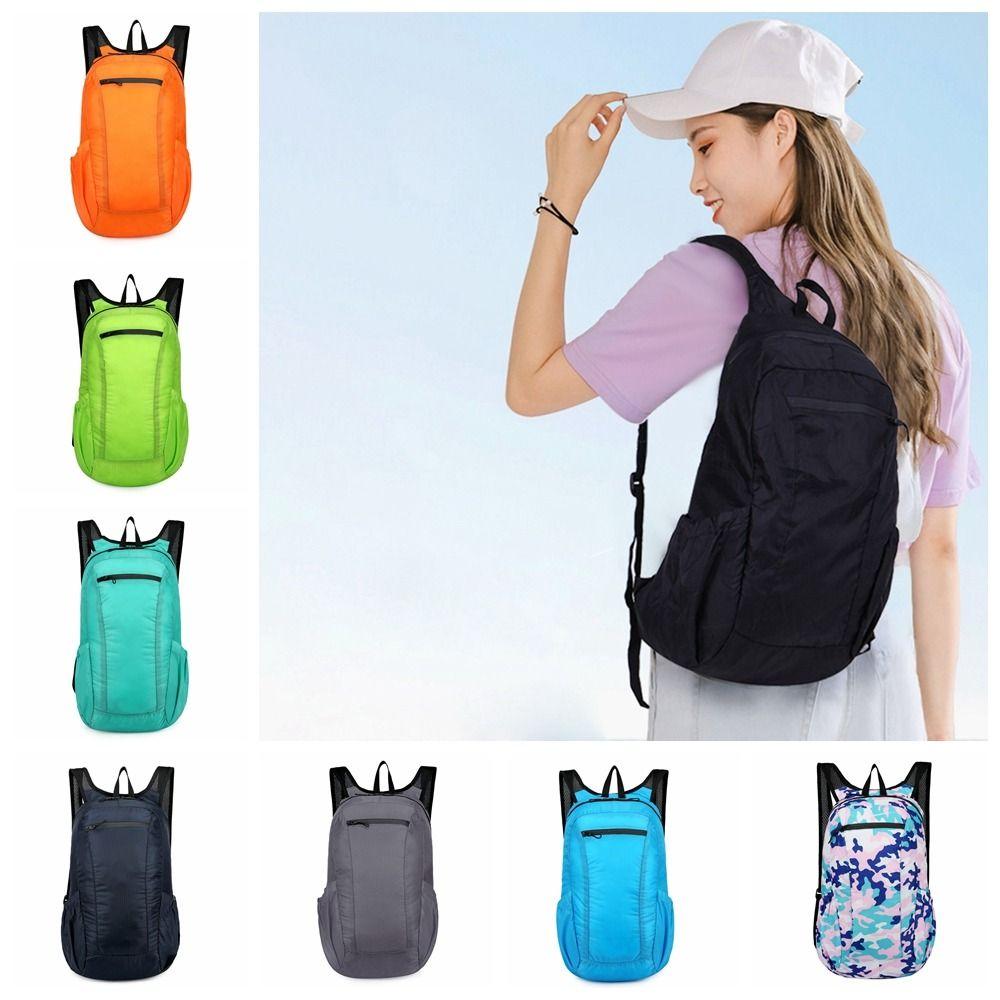 Polyester Camping Backpack Zipper Foldable Travel Bag Portable Sports Backpack Outdoor