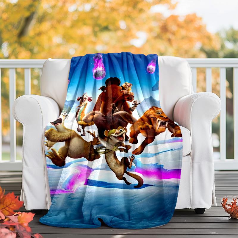 Ice Age Continental Drift1 printed throw blanket—lightweight,soft,warm;versatile blanket for all seasons—perfect as &air-conditioning throw,nap blanke