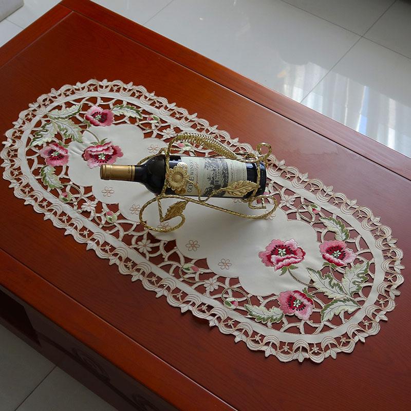 

НОВЫЙ полый цветок розы вышитый настольный флаг дорожка скатерть рождественский свадебный декор стола и аксессуары 40X83CM