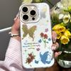 Butterfly Rose for iPhone17promax16plus Silver 15 Phone Case 1413 Apple 12 Personality