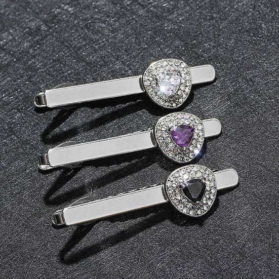 Krawattenklammer Funkelnde Strasssteine Abnehmbares Design Kragenclip Hochzeitsanzüge Trauzeugen Business Formelle Anlässe Accessoires