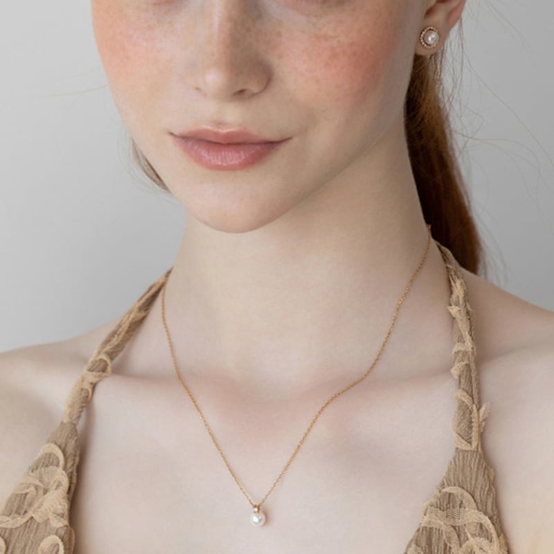 TATIANA (925 Silver) 6mm  Pearl Necklace NZ2491
