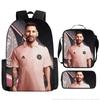 Football Schoolbag Three-Piece Backpack Pencil Bag Satchel Package Primary And Secondary School Students Schoolbag