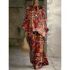 European and American retro bohemian suit exotic 1D printed loose top wide-leg pants temperament casual two-piece set