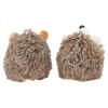 Soft Plush Hedgehog Doll Metal Keychain Brown Car Pendant Toy Keyring Decoration Phone Bag Pendant