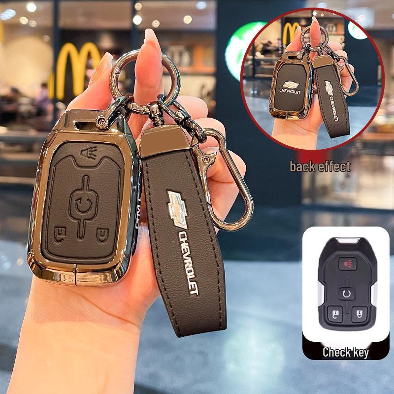 Chevrolet K5 Trax Cruze Sleuteletui - Star Milesuo Metalen Gesp Volledige Dekking Shell