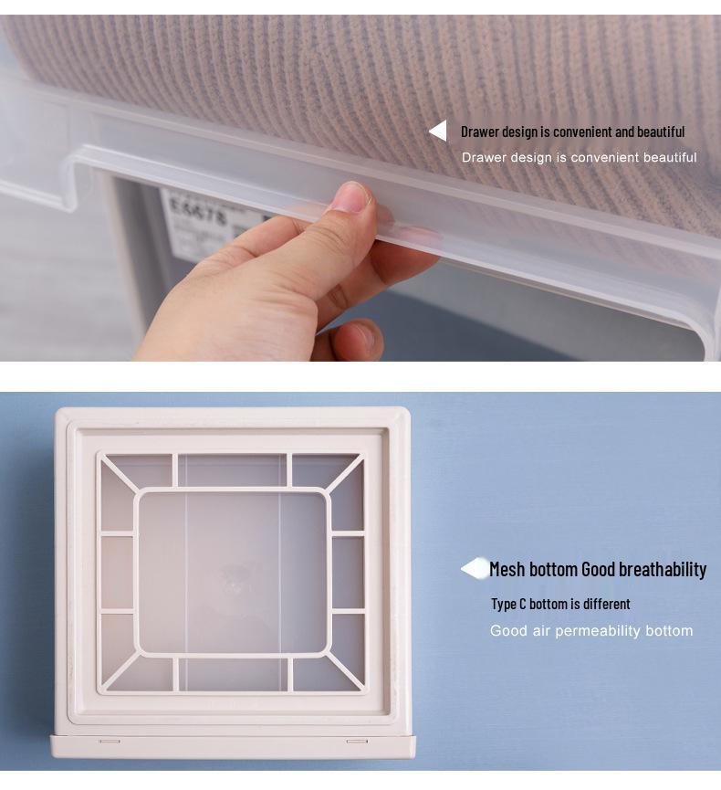 Drawer-Style Plastic Organizer Box: Multi-Layer Storage for Wardrobe & Clothing