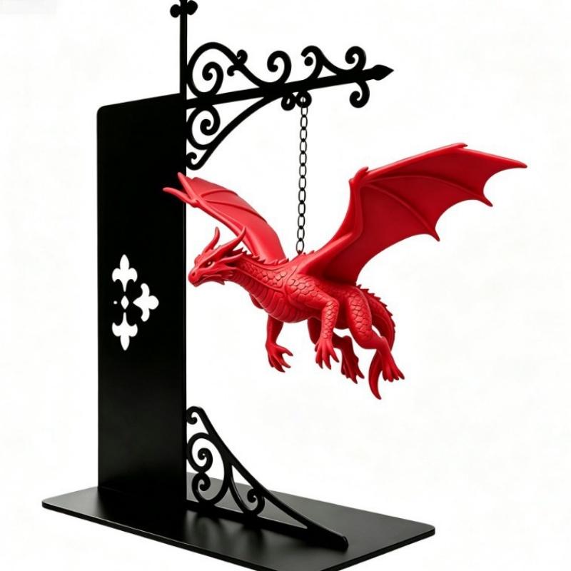 Levitating Dragon Bookshelf LED Lamp Unique Floating Design Warm Glow for Fantasy Enthusiasts Home Decor Gift