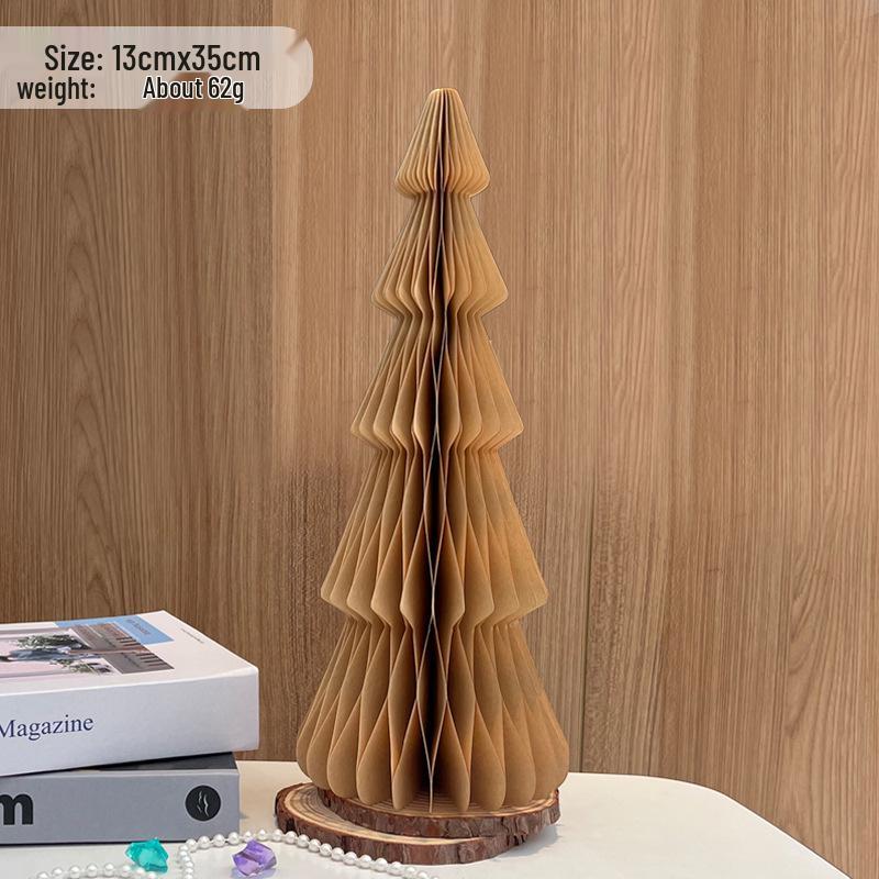 New Origami Honeycomb Christmas Tree Tabletop Ornament - Mini Christmas Decoration