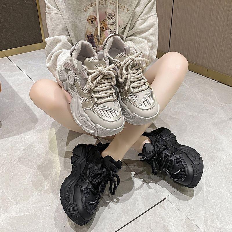 2026 Frühling Neue Beliebte Sneaker Dicke Sohle Höhensteigernd Leichte Sport- und Freizeitschuhe für Damen