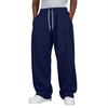 Pantaloni da tuta casual larghi da uomo con elastico in vita e coulisse