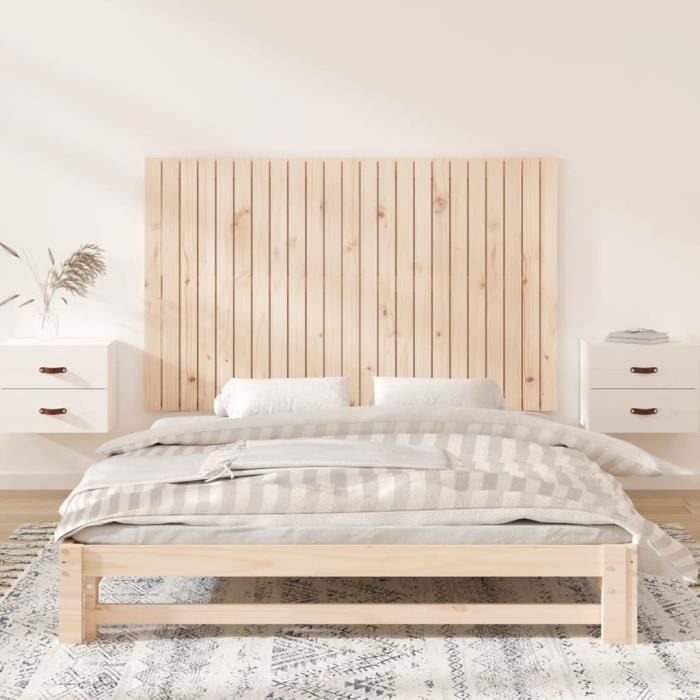 VidaXL Tête de lit murale 147x3x90 cm Bois massif de pin 824893
