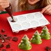 3D Christmas Tree Silicone Molds Chocolate Fondant Cake Molds Non-Stick Food Grade Silica Gel Mould for Candies Baking Tool