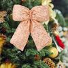 Christmas Bowknot Sparkling Sequins Decor Twist Tie Velvet Bows Xmas Tree Wreaths Garland Gift Wrapping Wedding Decor