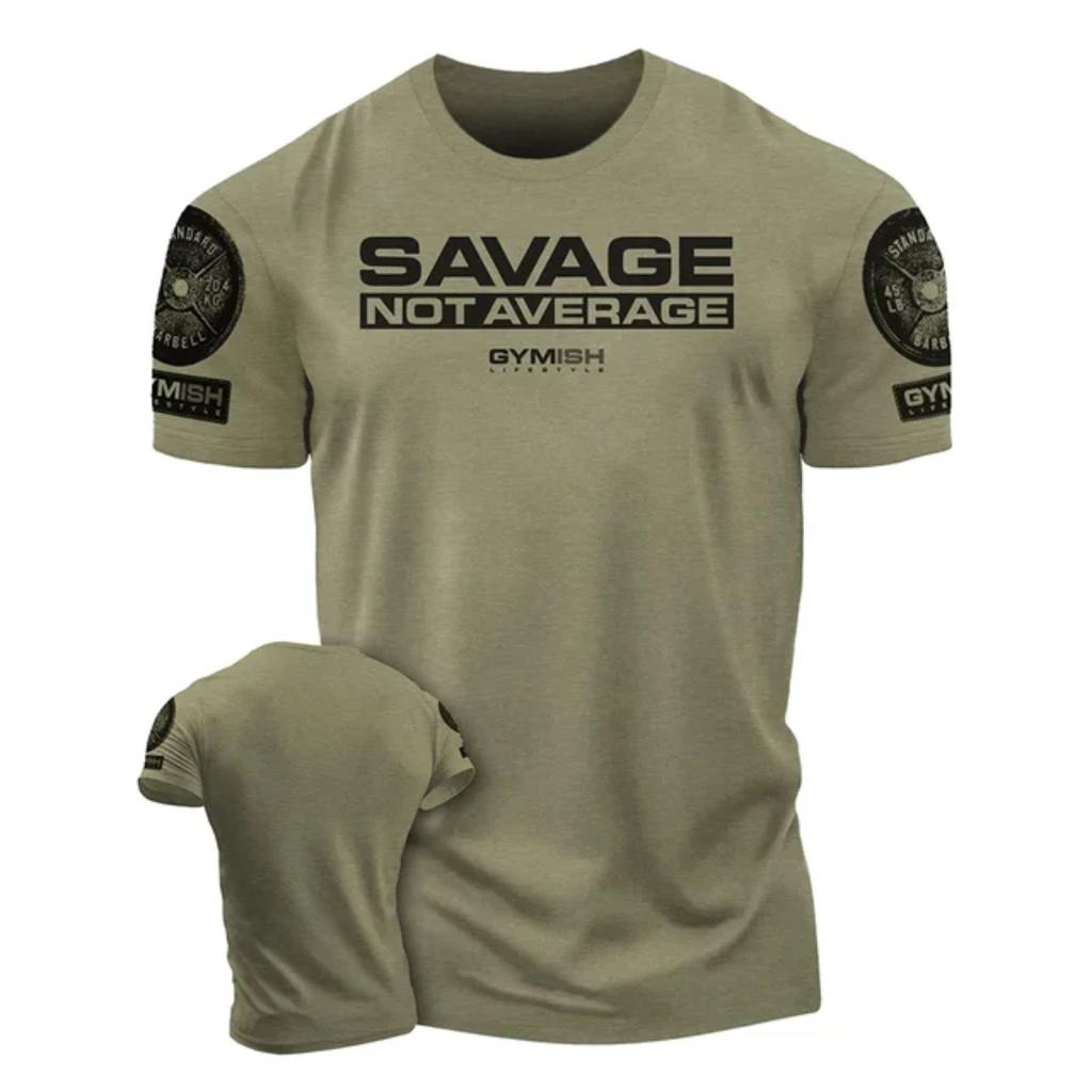 T-shirt herr 3D-tryck T-shirts Funny Gym Kortärmade Muscle Man Tough Guy Oversized Herrkläder Toppar