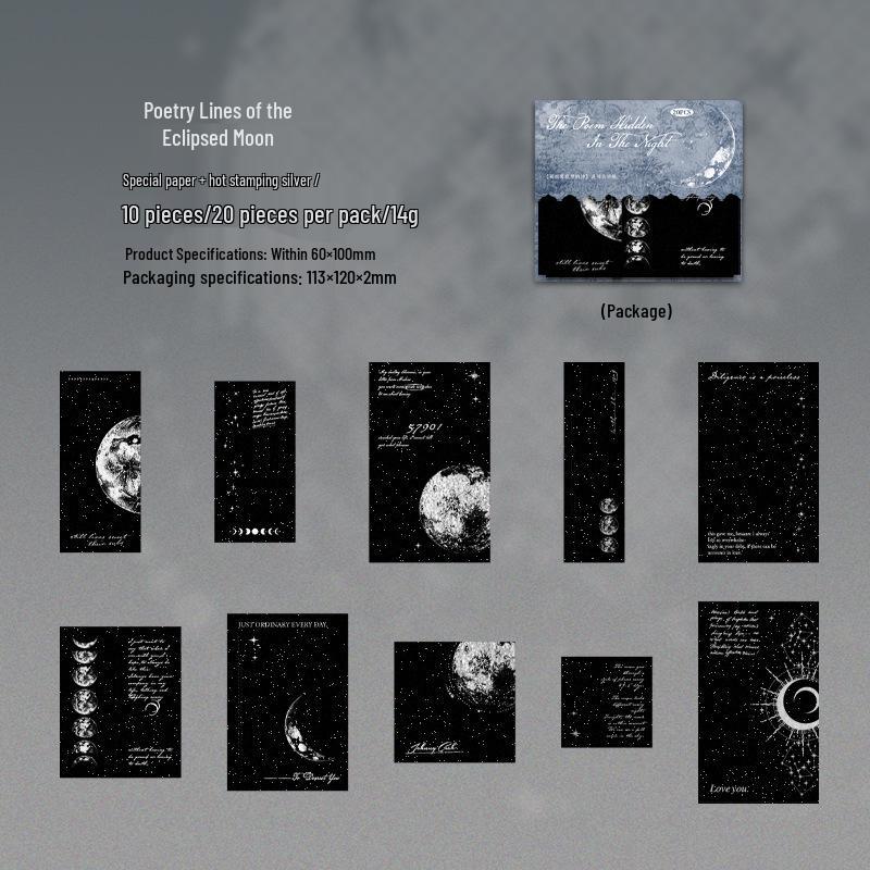 Dark Tones Hot Silver Ketchup Girl Night Poetry Series Journal: DIY Collage & Decoration
