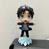 14cm Attack On Titan Q Version Eren Yeager Chibi Figure Anime Figurine PVC Statue With Base Model Toy Desktop Pc Case Decor Gift