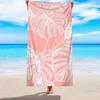 Aesthetic Pink Monstera Beach Towel Patterned Sunscreen And Windproof Suitable For Swimming Pool Camping Travel Blanket
