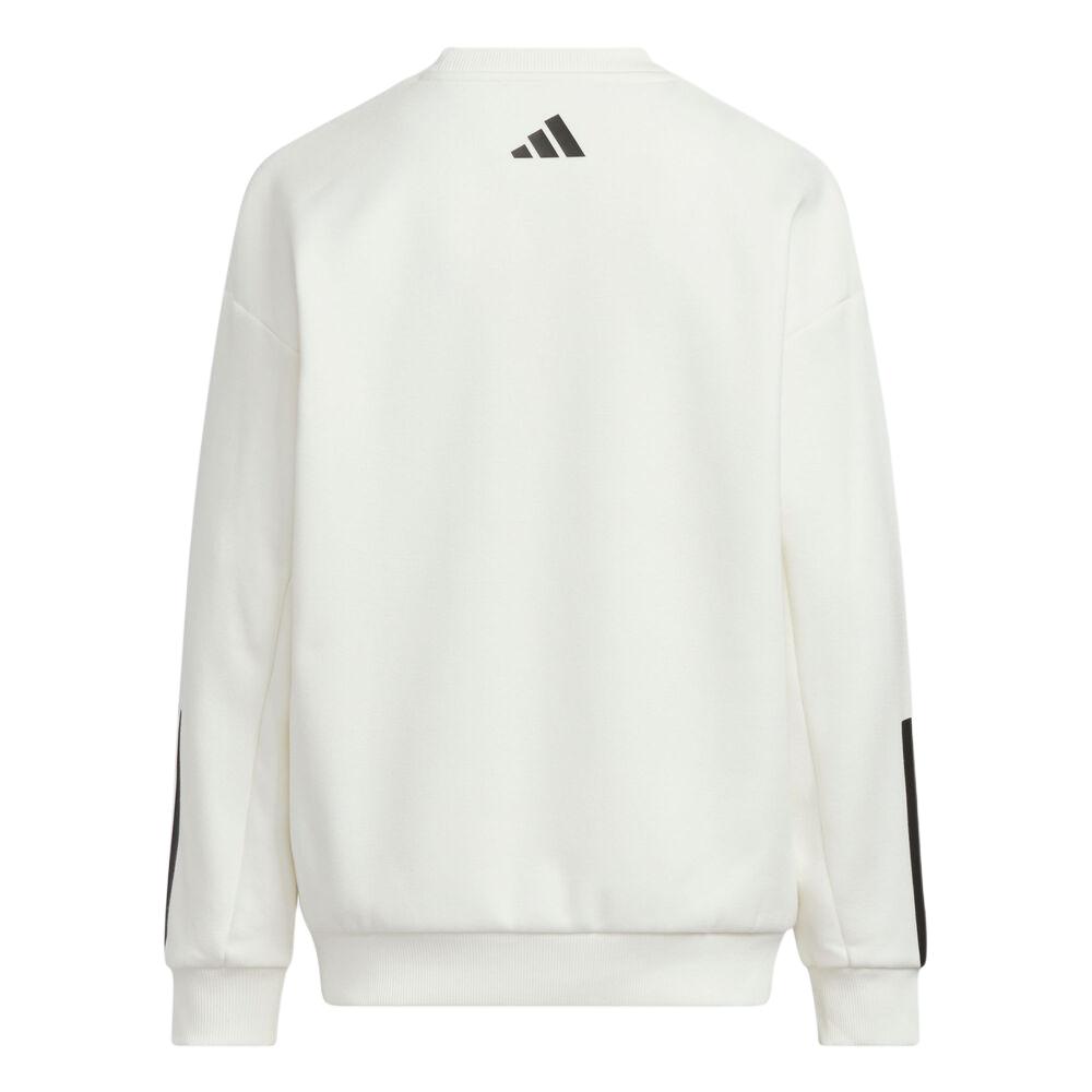 Adidas Crew Neck Pullover Long Sleeve Sweatshirt Kids tops White KB5097
