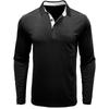 Men's European & American Long Sleeve Polo Shirt - Turn-Down Collar, Autumn/Winter Base Layer