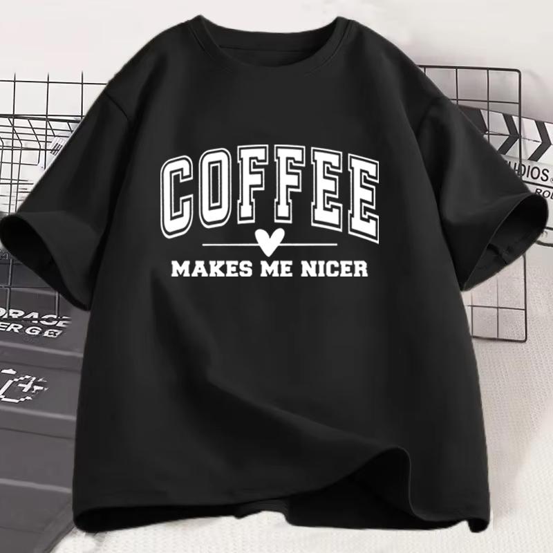 Unisexs Unisexs Books And Coffee Tshirt Retro Casual Short Sleeve Tee Book Coffee Lover Gift Short Sleeve Top For Daily Wear