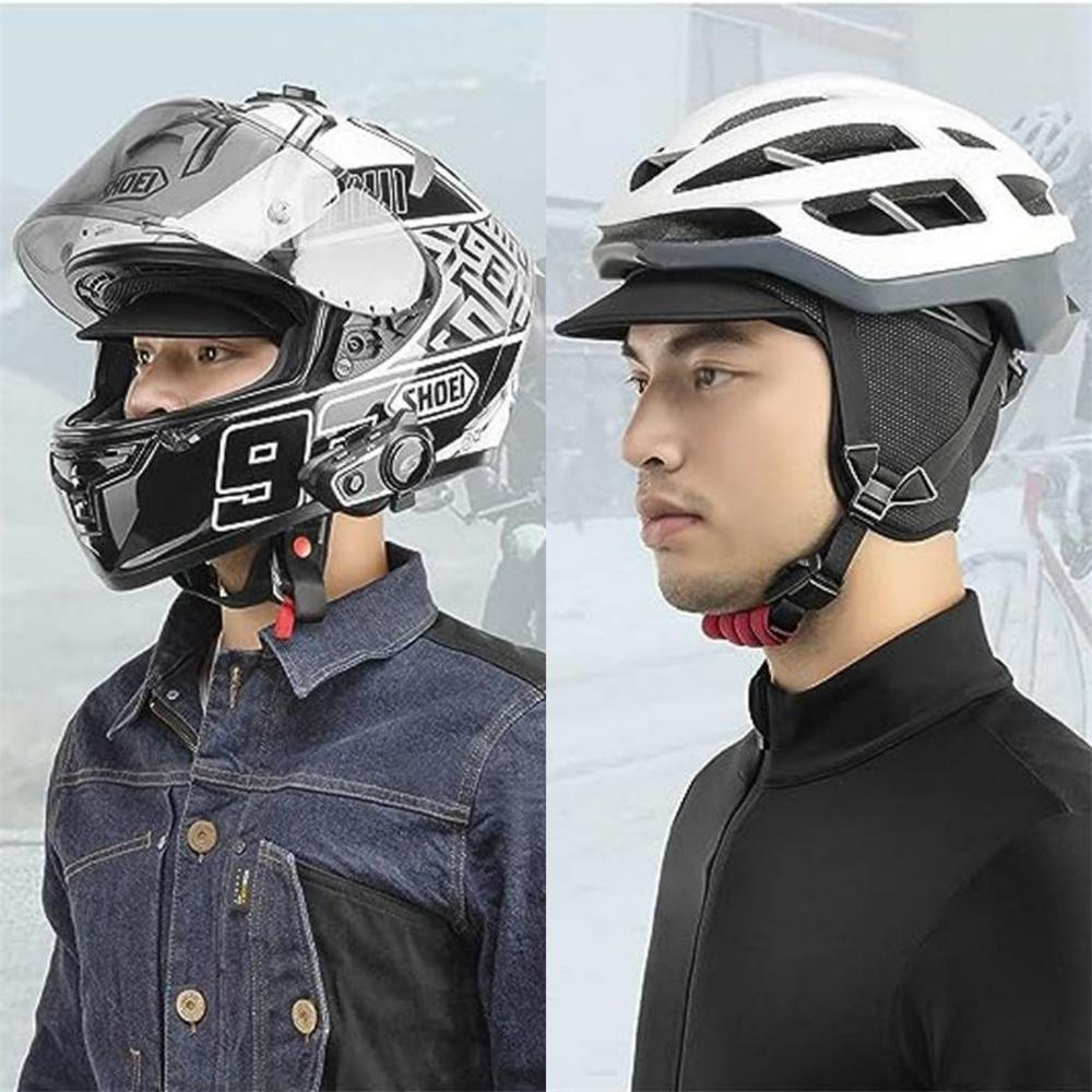 Cycling Hat Mens Womens Windproof Helmet lining Cap for Running Jogging Ski,Small Brim Baseball Cap with Breathable Earmuffs