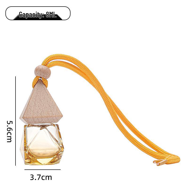 Colored Glass Car Air Freshener Bottle with Lanyard – Rearview Mirror Pendant & Essential Oil Diffuser