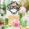 Happy Birthday Cake Topper Black